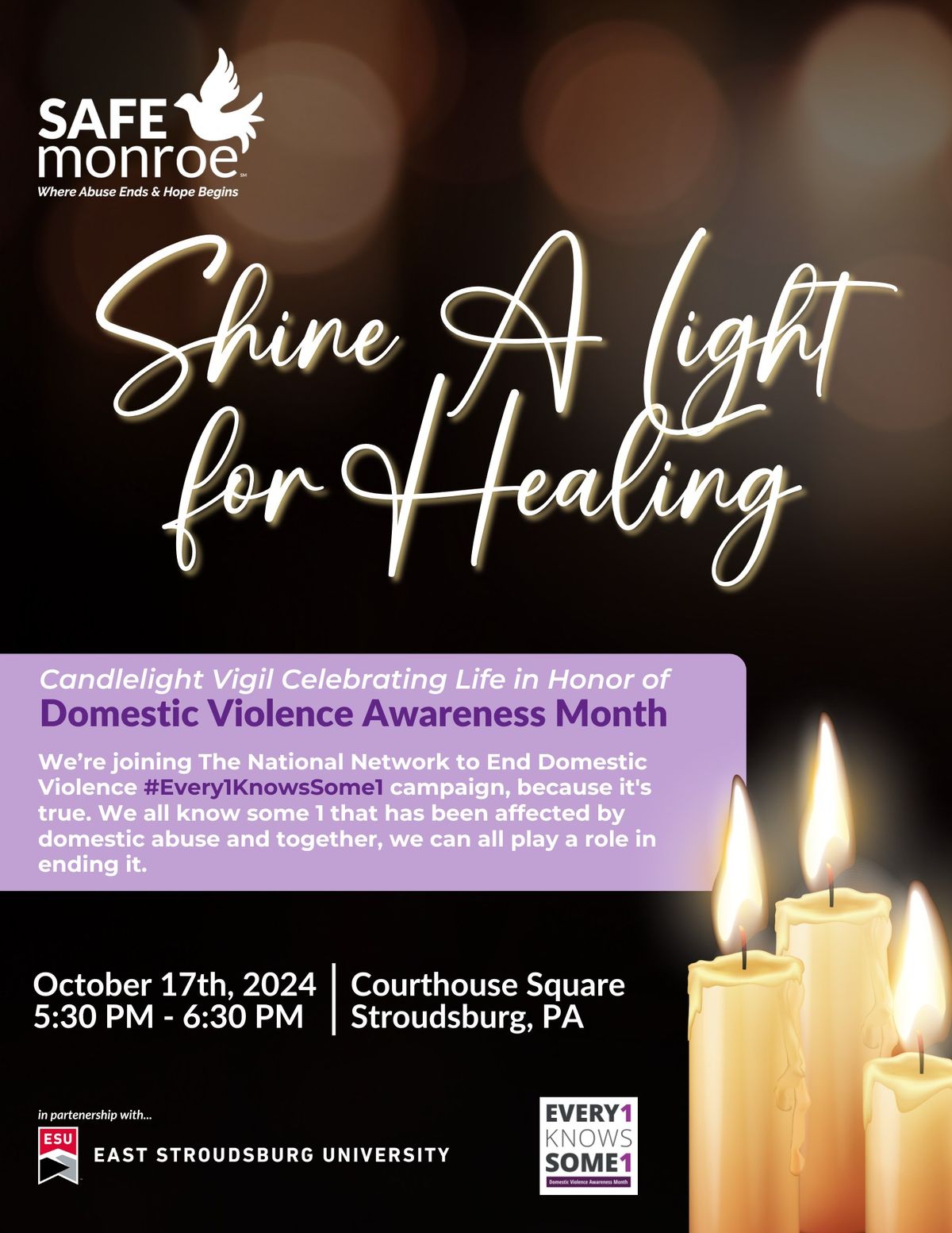 Shine A Light For Healing: Candlelight Vigil