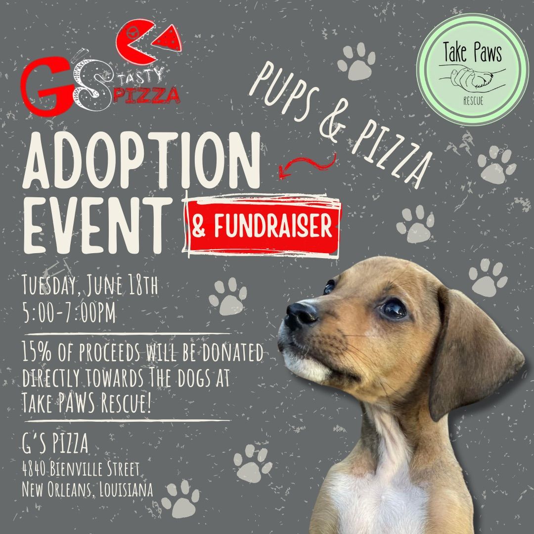 G\u2019s Pizza Adoption Event & Fundraiser 