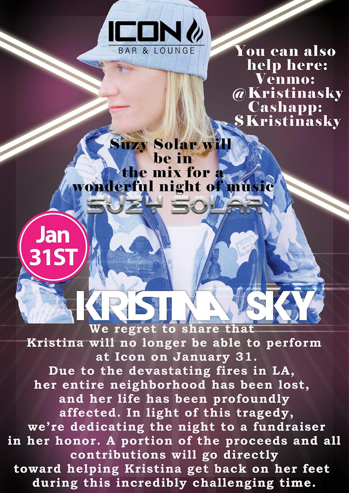 Kristina Sky Fundraiser Event \/ Sounds By Suzy Solar