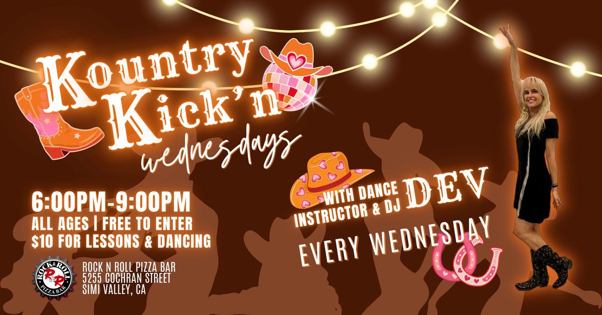 Kountry Kick'n Wednesdays with DJ\/Dance Instructor Dev **NO KOUNTRY WEDNESDAY ON 11\/27**