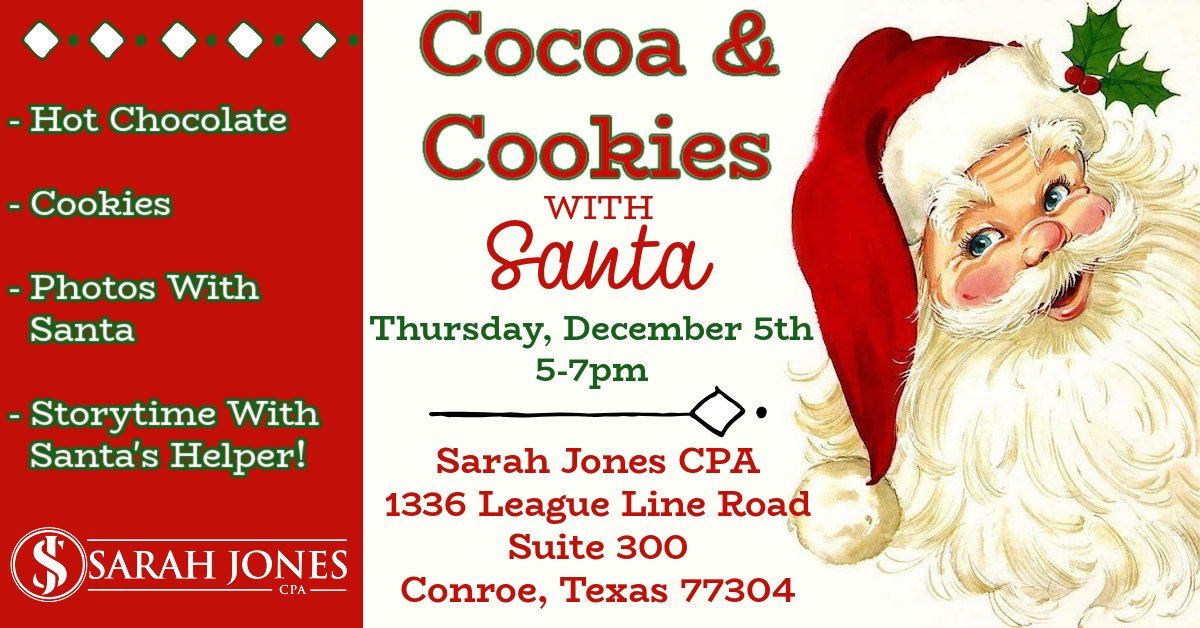 Cocoa & Cookies With Santa - At Sarah Jones CPA