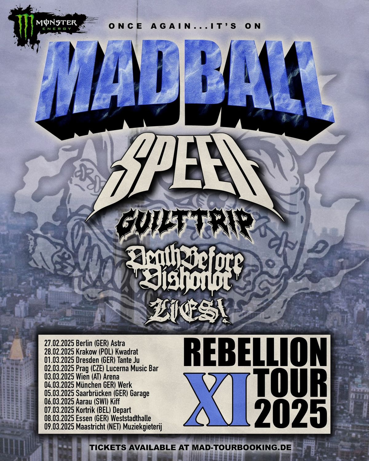 Rebellion Tour feat. Madball + Speed + Guilt Trip u.a. I Arena Wien