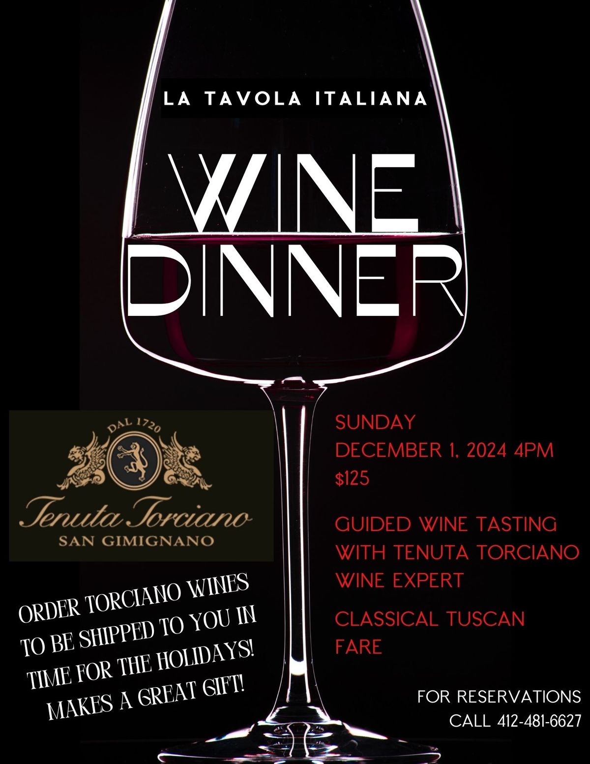 TENUTA TORCIANO WINE DINNER