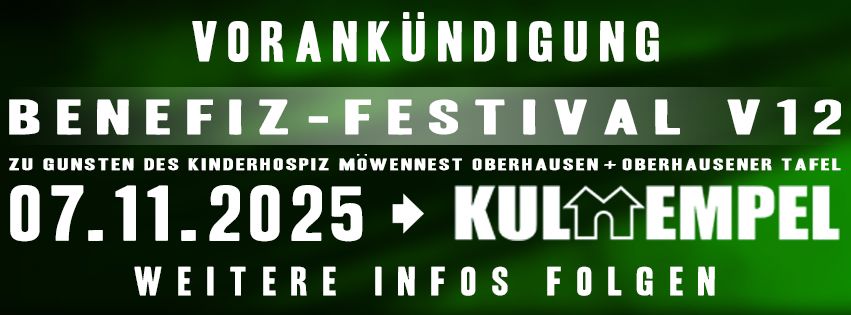 Benefiz-Festival V12.0 Kulttempel Oberhausen