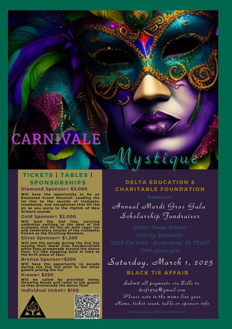 Carnivale Mystique- Mardi Gras Gala Scholarship Fundraiser