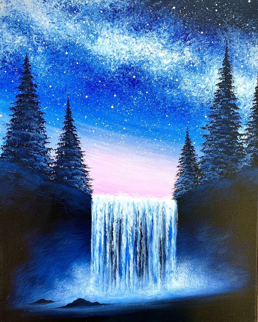 Paint and Sip Class: Galaxy Waterfall Forest