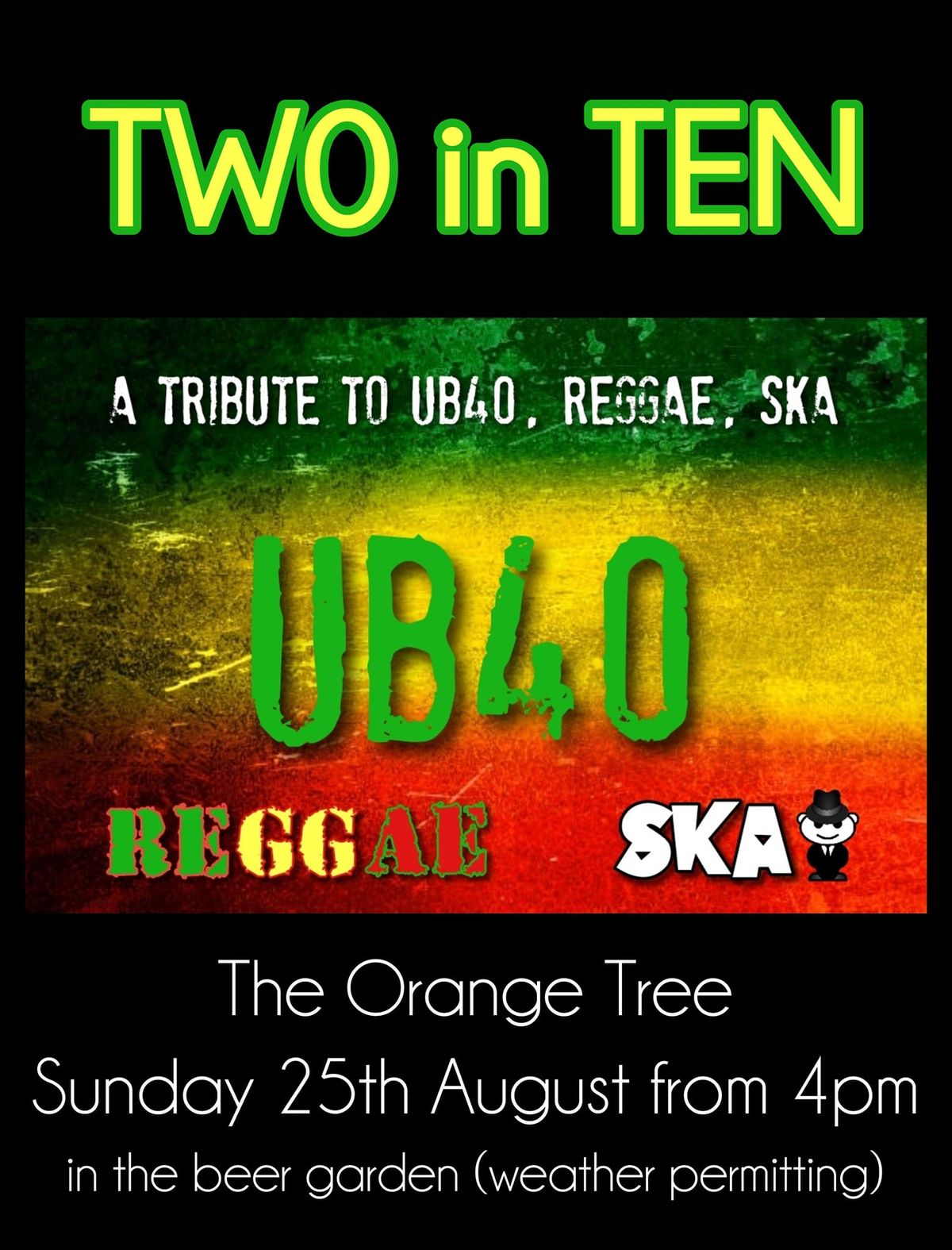 UB40, Reggae and SKA in the garden  