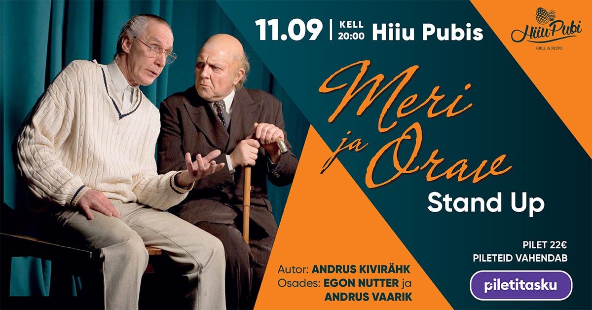 Orav ja Meri \/ 11. septembril - kell 20.00 \/ Hiiu Pubis