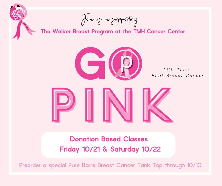 GO PINK! Donation Classes @ Pure Barre TLH, Pure Barre (Tallahassee ...