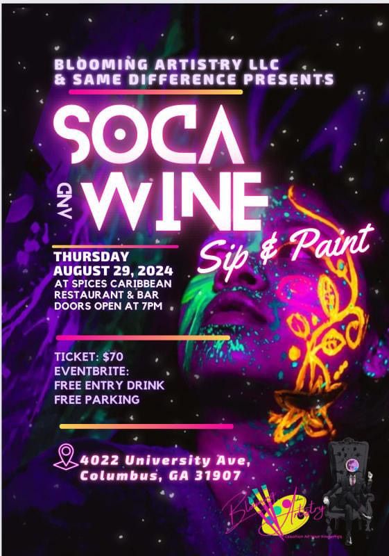 Soca & Wine - Sip & Paint 