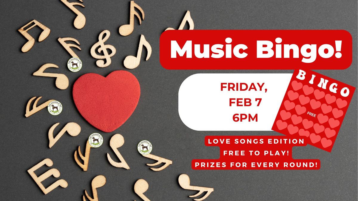 Music Bingo - FREE!  (Love Songs Edition)