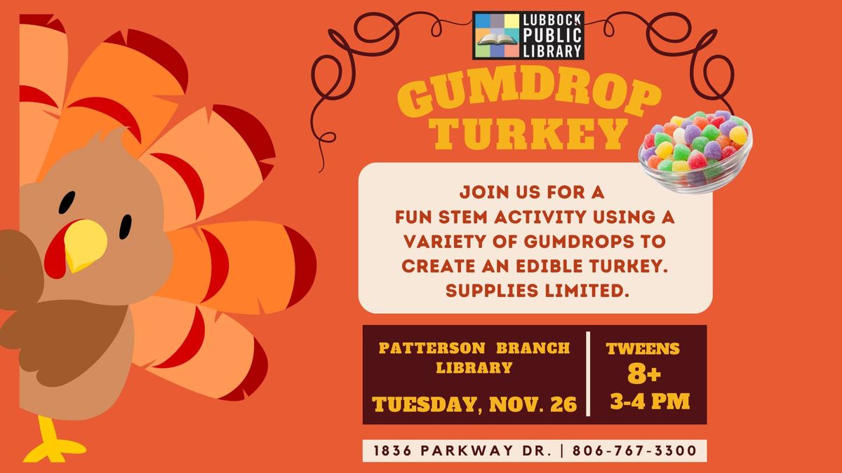 Gumdrop Turkey Activity at Patterson Branch Library