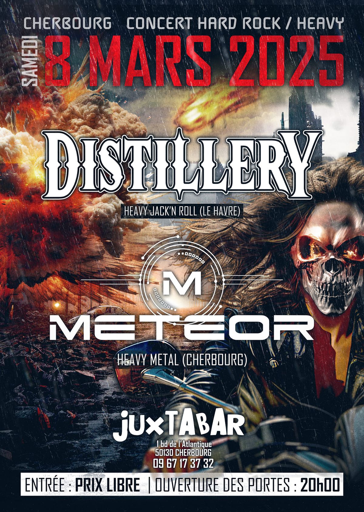 Concert Metal a Juxtabar (Distillery + Meteor)