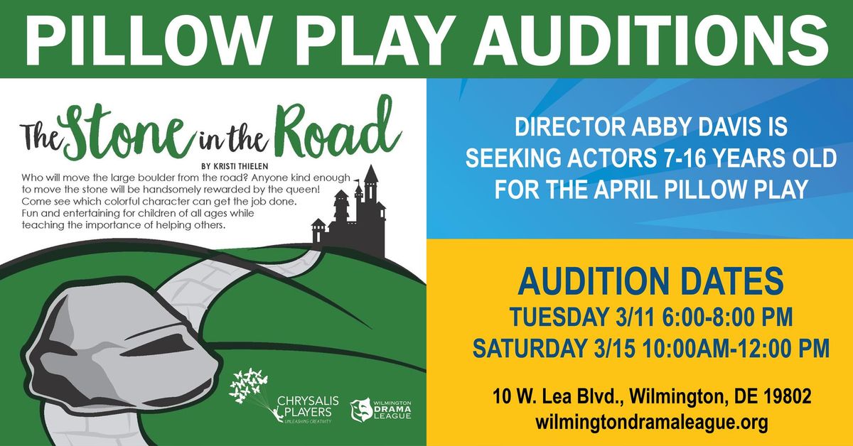 May Pillow Play Auditions at Wilmington Drama League