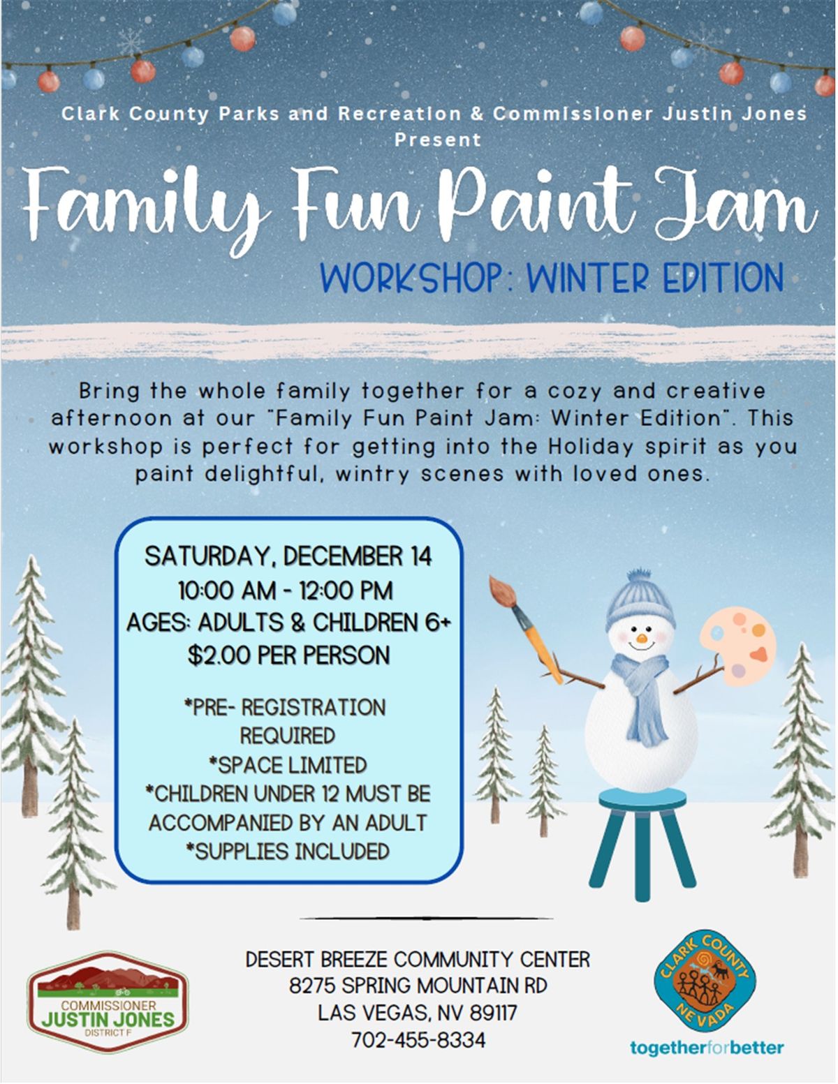 Family Fun Paint Jam: Winter Edition