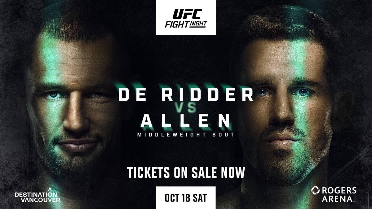 UFC Fight Night - De Ridder vs Allen at Rogers Arena