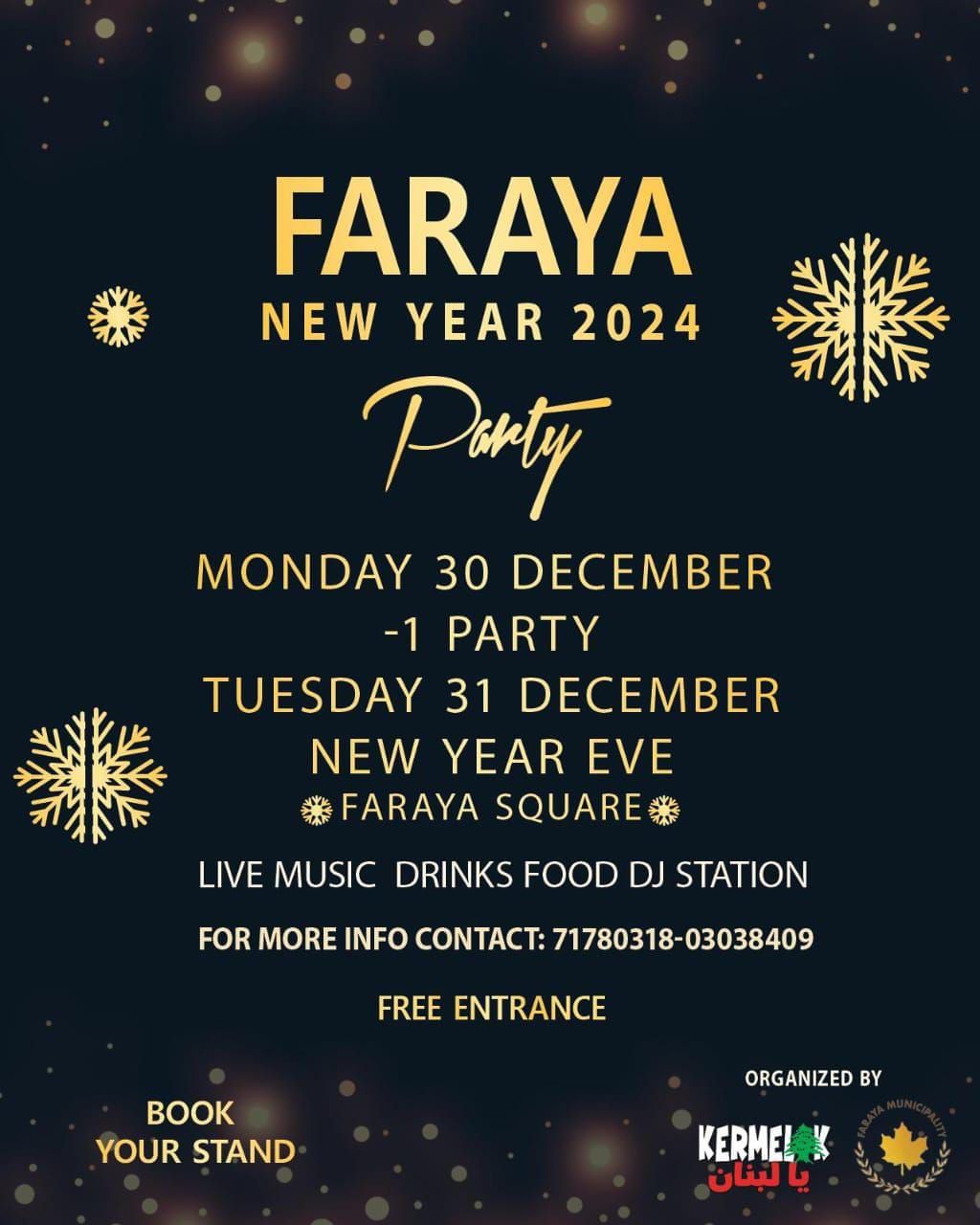 New Year's Eve Celebration in Faraya Square