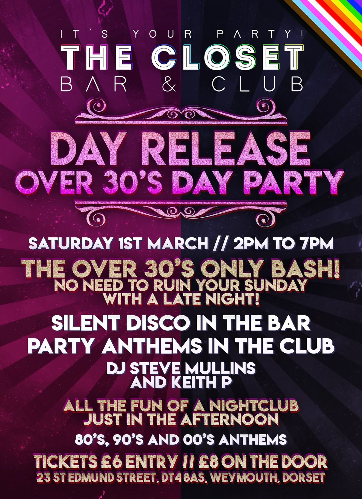 Day Release over 30\u2019s Day Party