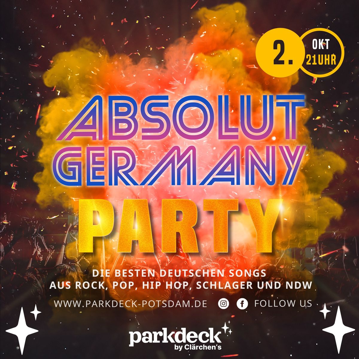 ABSOLUT GERMANY PARTY mit DJ Woody da Silva