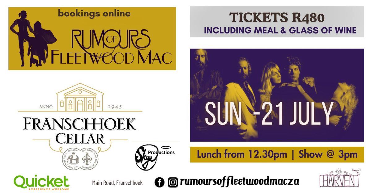 Rumours of Fleetwood Mac at Franschhoek Cellar