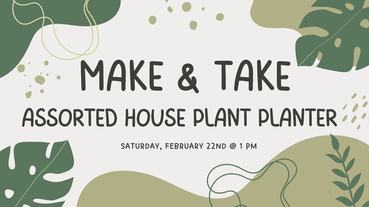 Make & Take - Assorted House Plant Planter Class