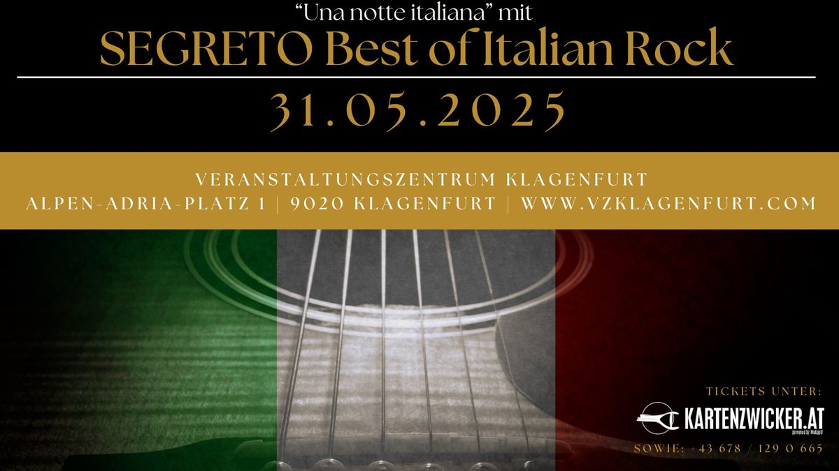 'Una notte italiana' mit SEGRETO Best of Italian Rock