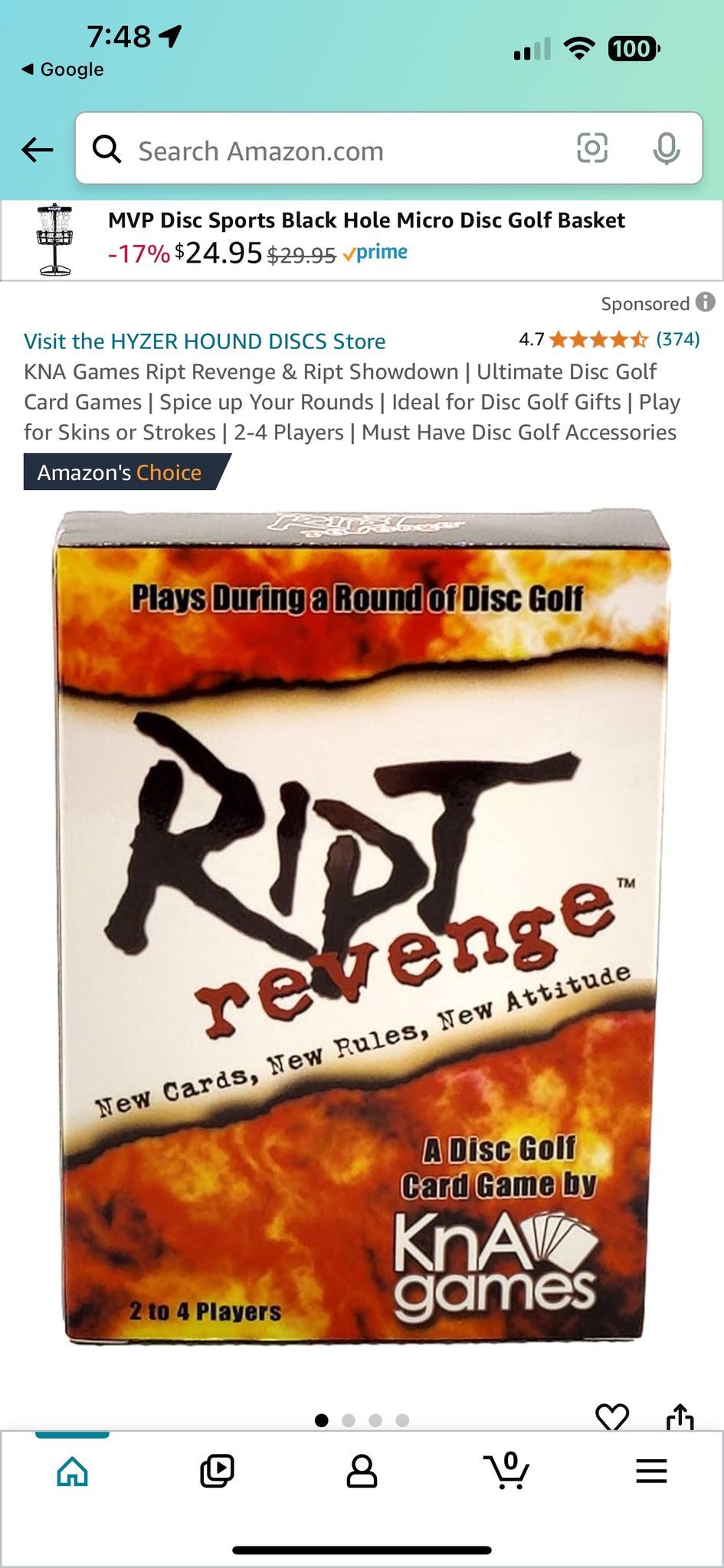 Ript Revenge Card Game 