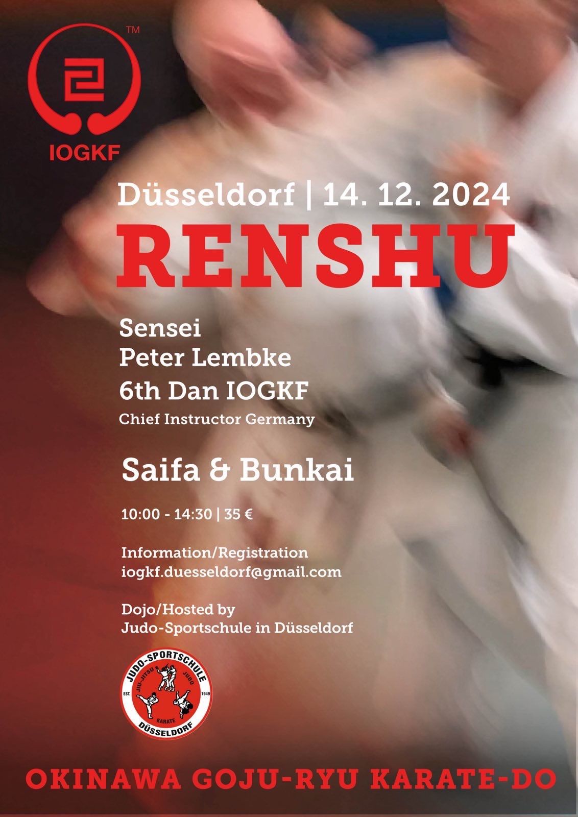 SAIFA Kata&Bunkai with Sensei Peter Lembke, 6.Dan IOGKF Chief Instructor Germany 