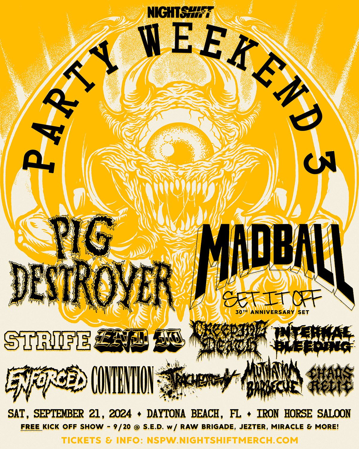 Party Weekend 3 w\/ Madball, Pig Destroyer, Strife & more