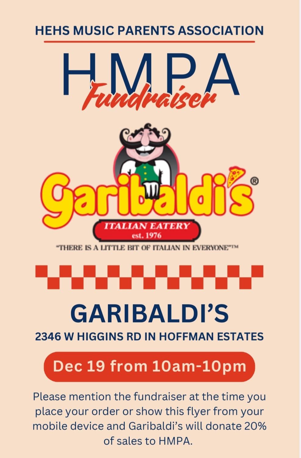 Garibaldi's Dine to Donate