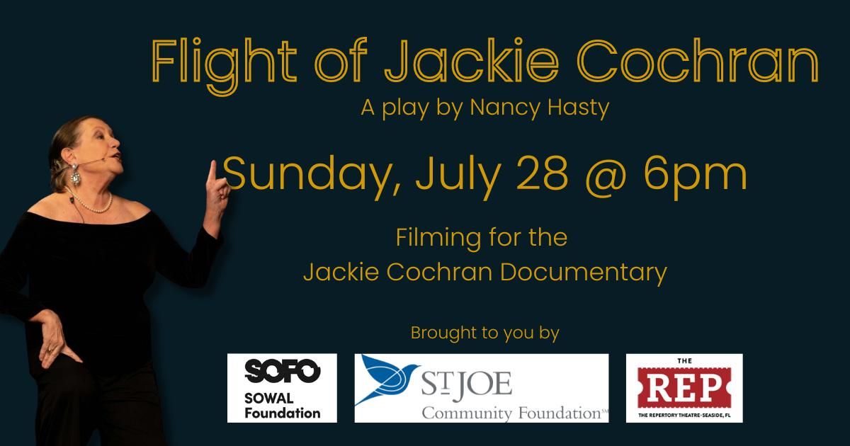 'Flight of Jackie Cochran' filming of the play at REP Theater