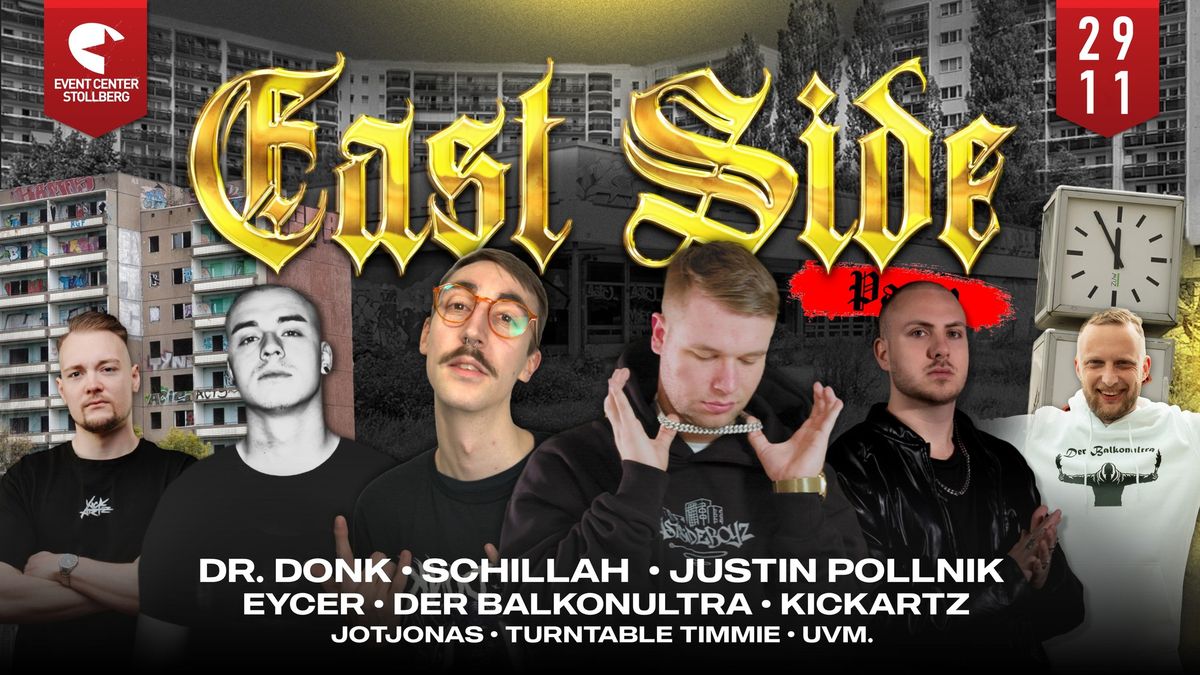 EAST SIDE PARTY - Der Osten eskaliert! | Dr. Donk, Schillah & Justin Pollnik LIVE | 29.11. 