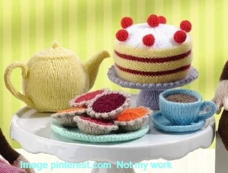Knitting Crochet Coffe and cake