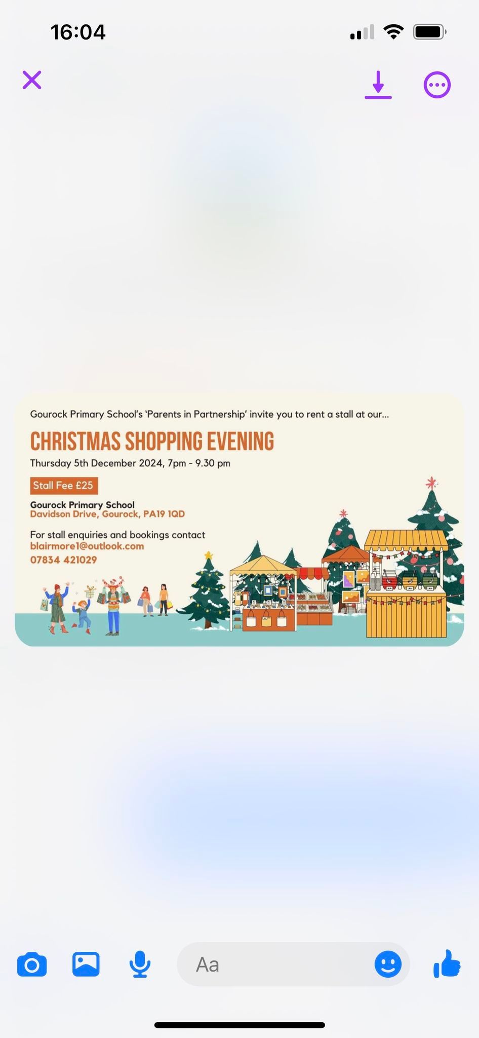 Gourock Primary School Christmas Shopping Night 