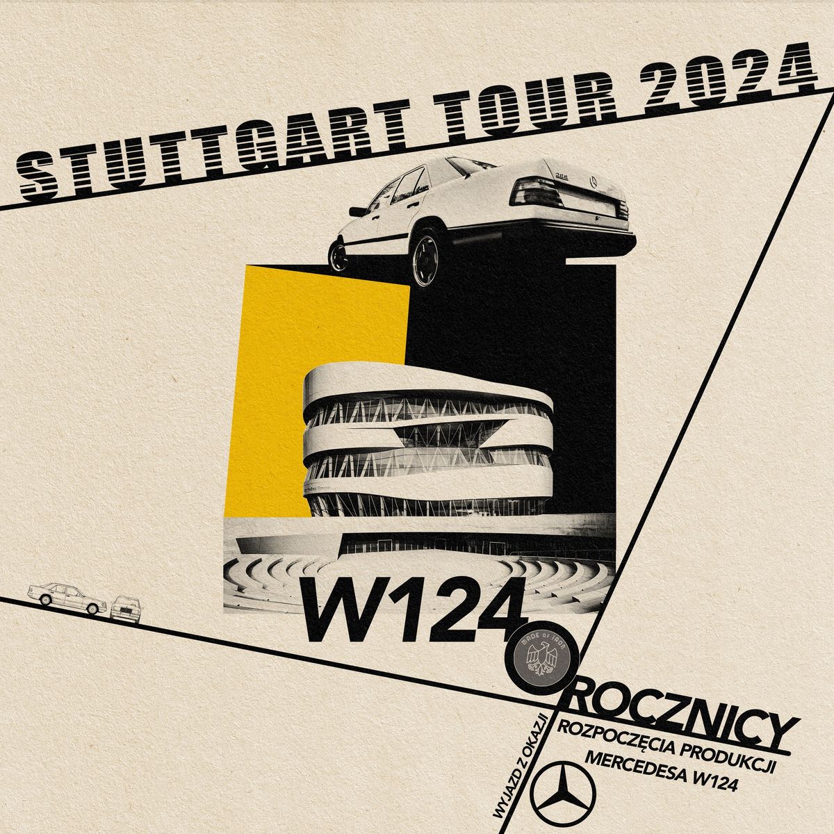 Mercedes-Benz W124 Stuttgart Tour 2024