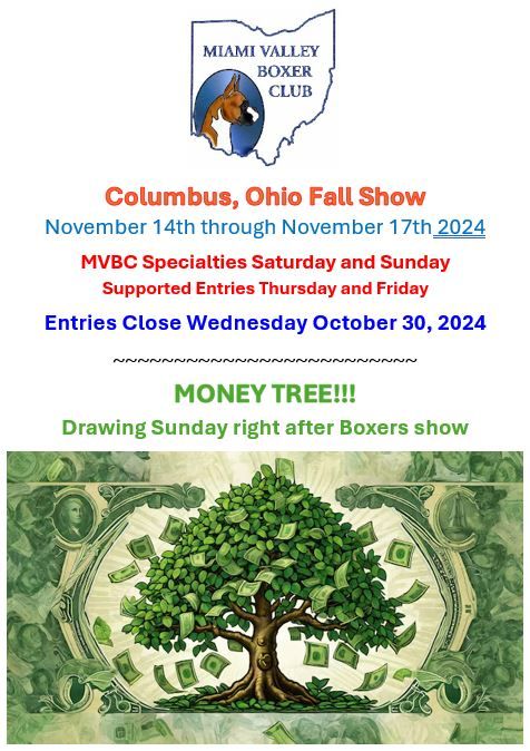 Miami Valley Boxer Club ~ Columbus, OH Fall Dog Show