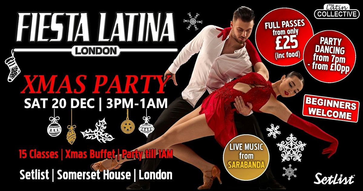 Latin Collective FIESTA LATINA Xmas Party with live music from SARABANDA