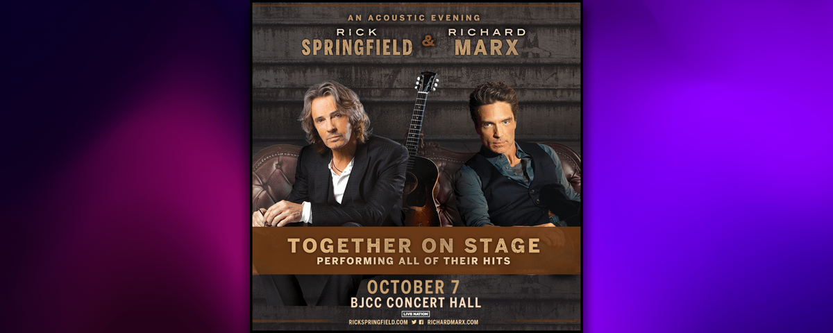 Rick Springfield and Richard Marx at Kravis Center - Dreyfoos Hall