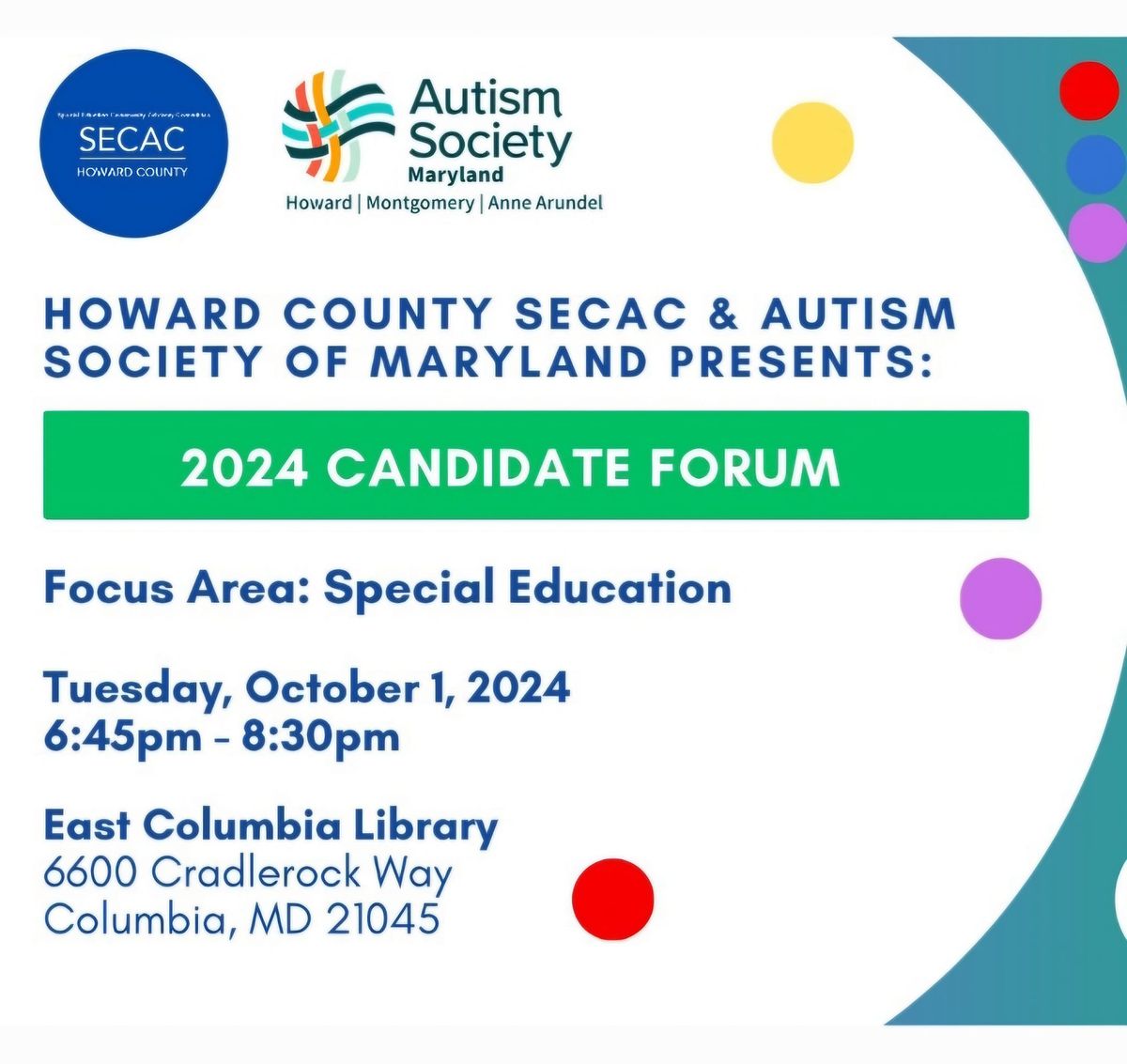 BOE Candidate FORUM on Special Education