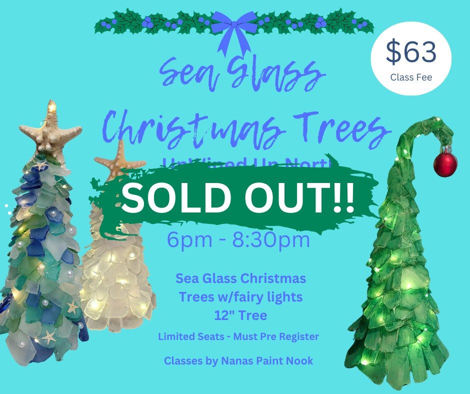 Sea Glass Christmas Trees at UnWined Up North - Grand Rapids, MN