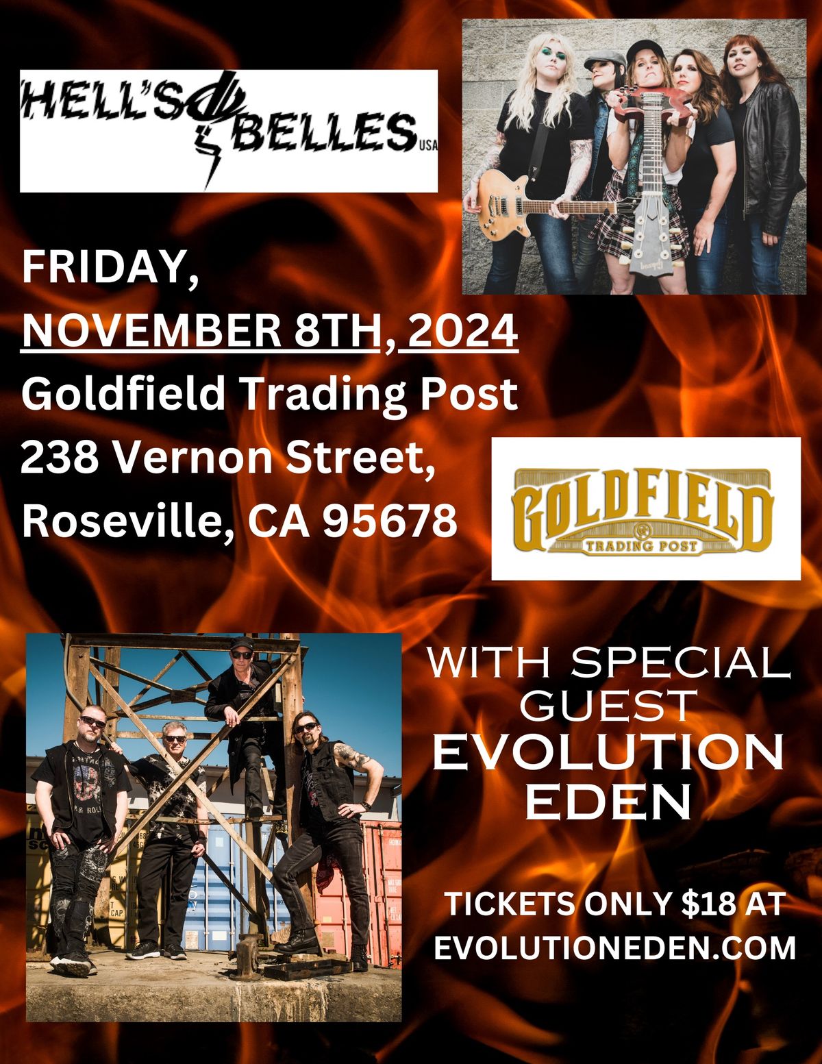 Hell\u2019s Belles (female tribute to AC\/DC) with special guest Evolution Eden