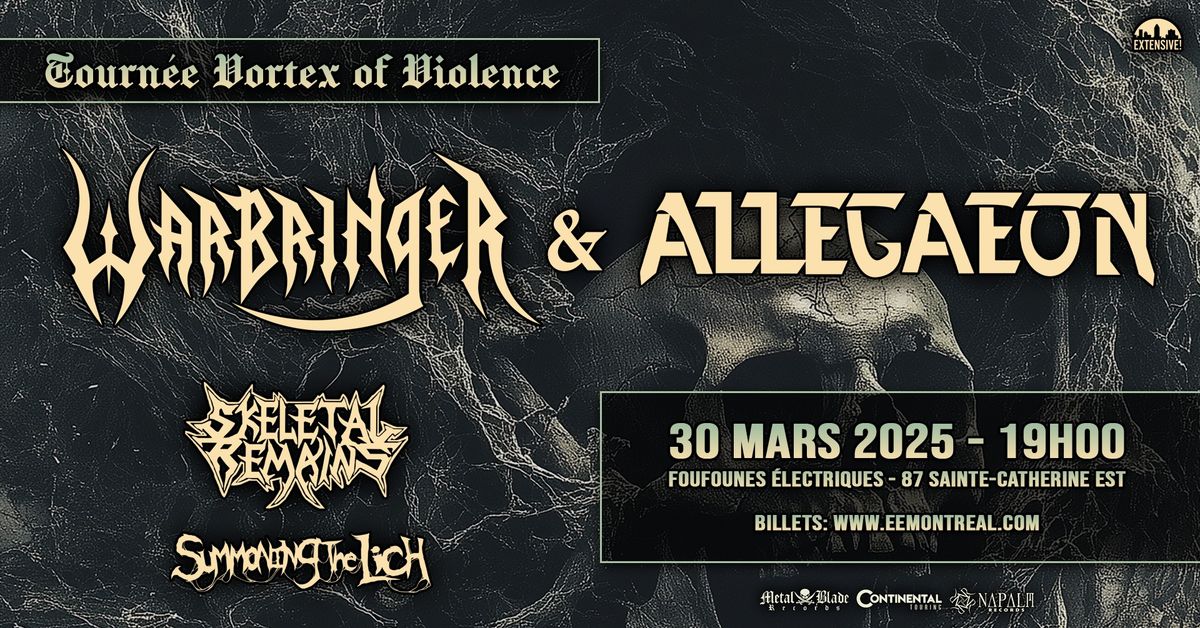 Warbringer + Allegaeon + Skeletal Remains + Summoning The Lich | Montr\u00e9al 