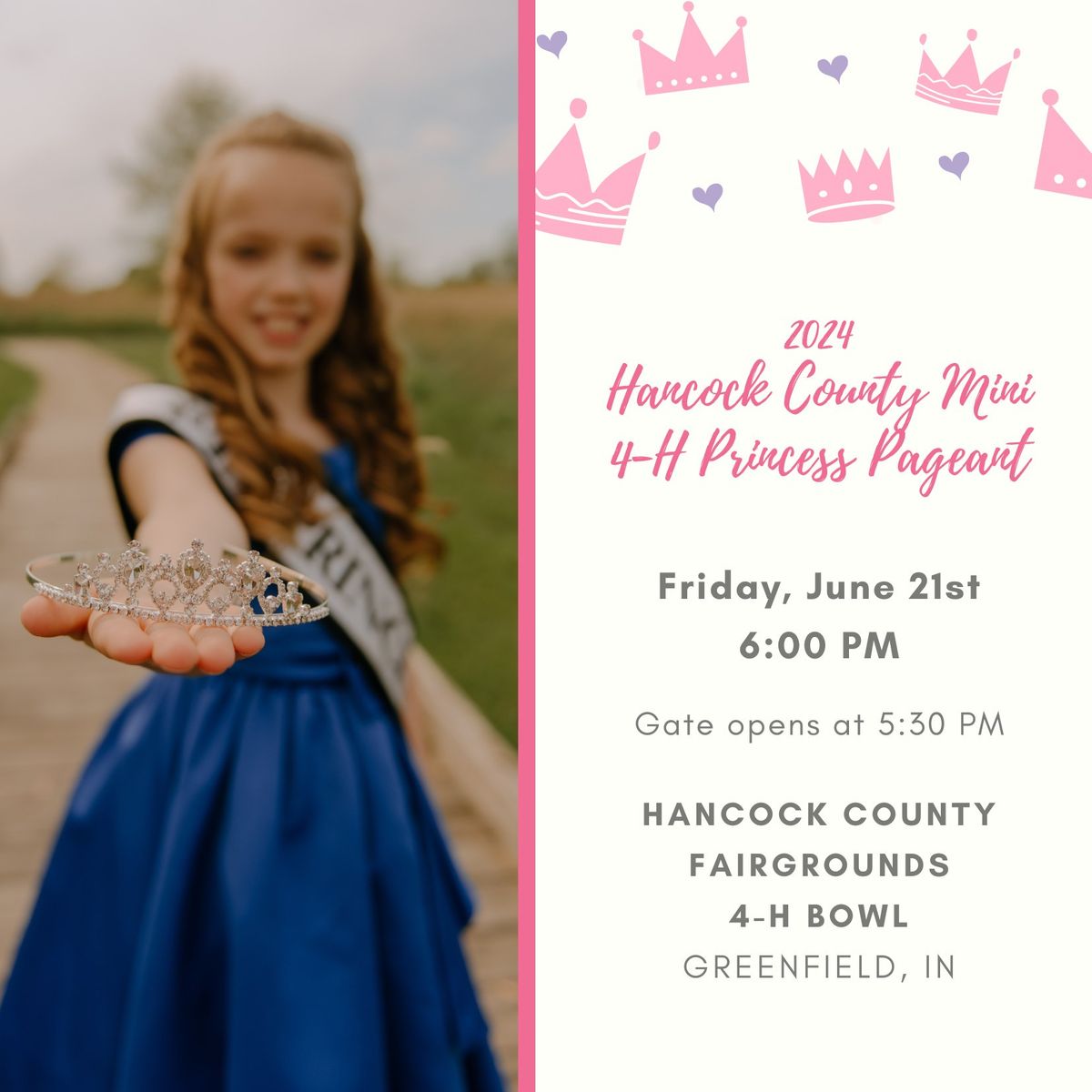 2024 Hancock County Fair Mini 4-H Princess Pageant