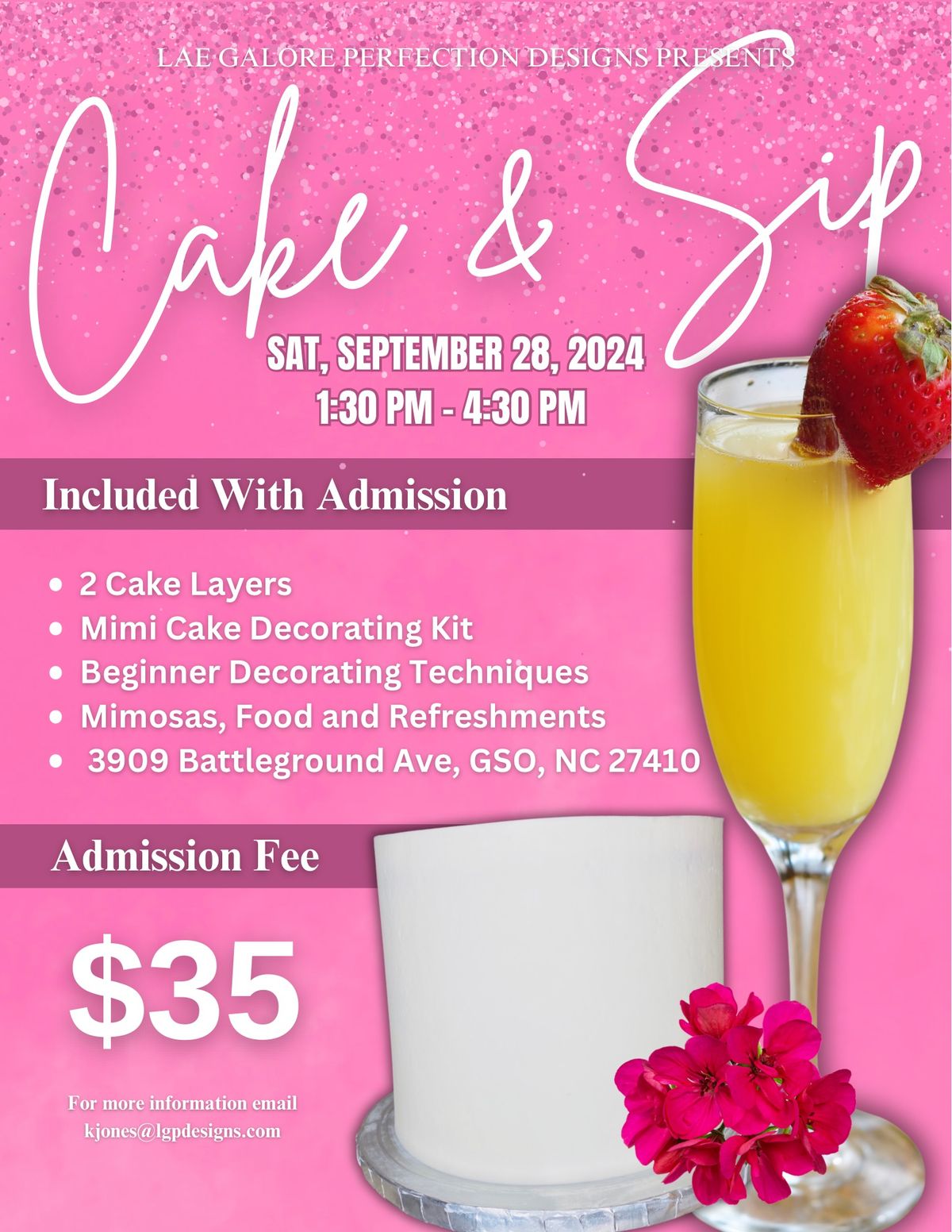 Cake & Sip Presented by Lae Galore Perfection Designs 