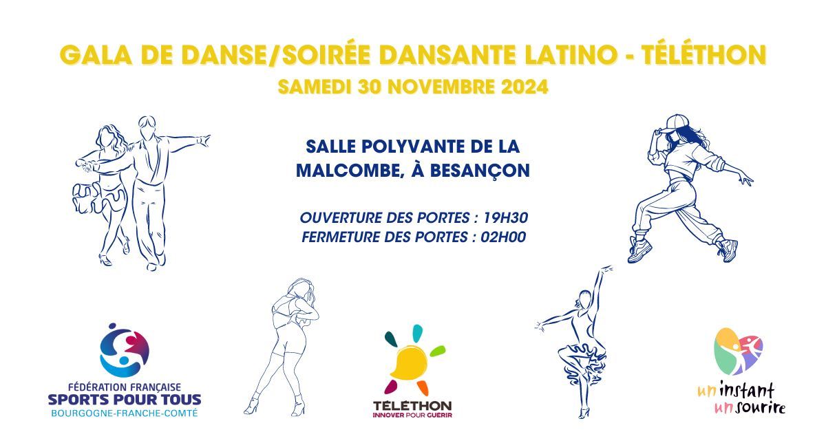 Gala de Danse \/ Soir\u00e9e dansante latino (SBK) - T\u00e9l\u00e9thon 2024