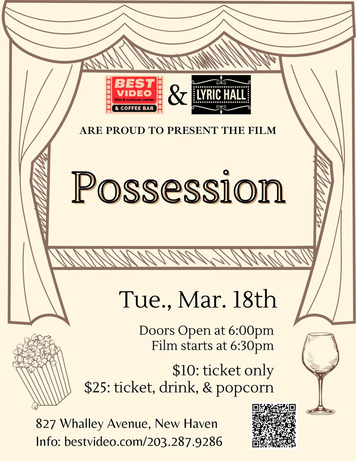 SCREENING @ LYRIC HALL: POSSESSION (1981\/R\/2h4m)