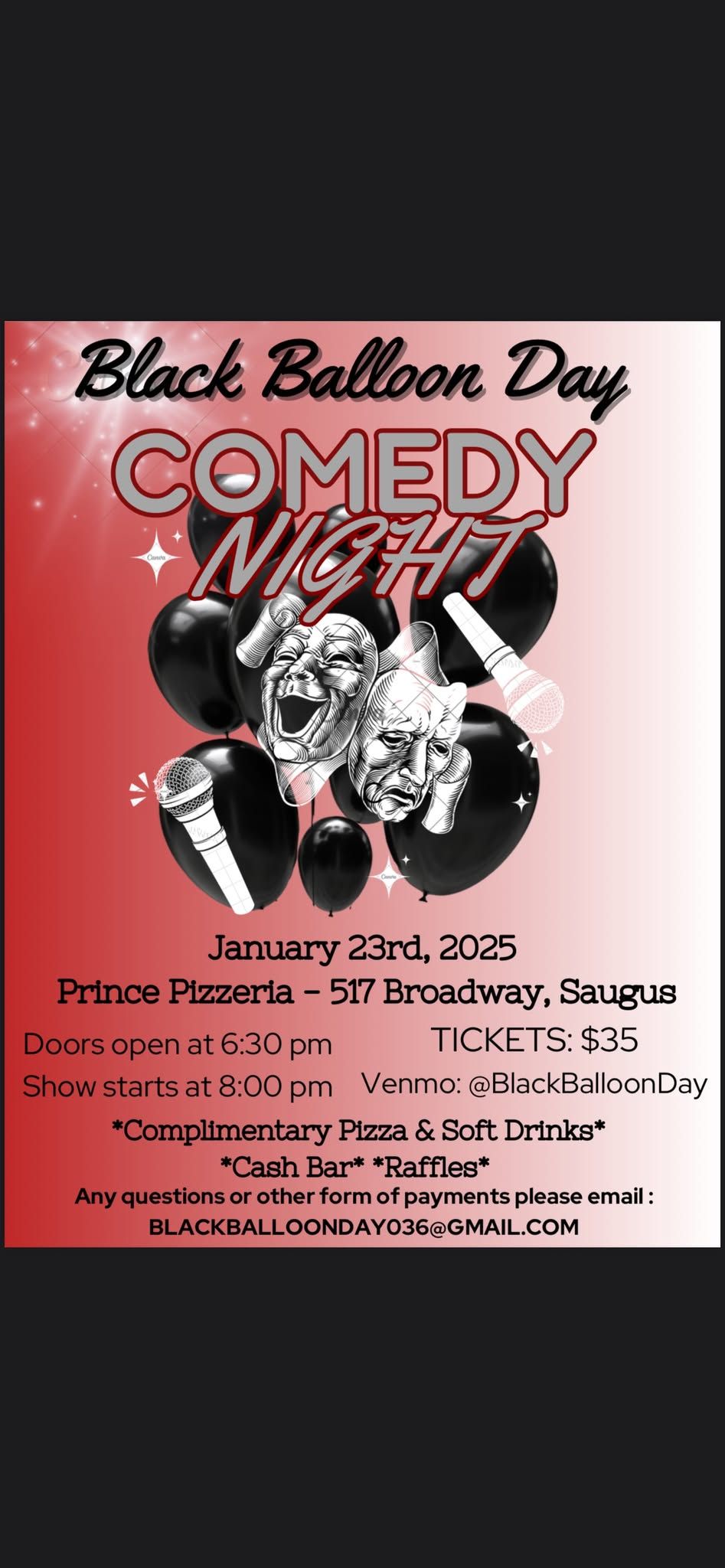 Black Balloon Days 4th Annual Comedy night 