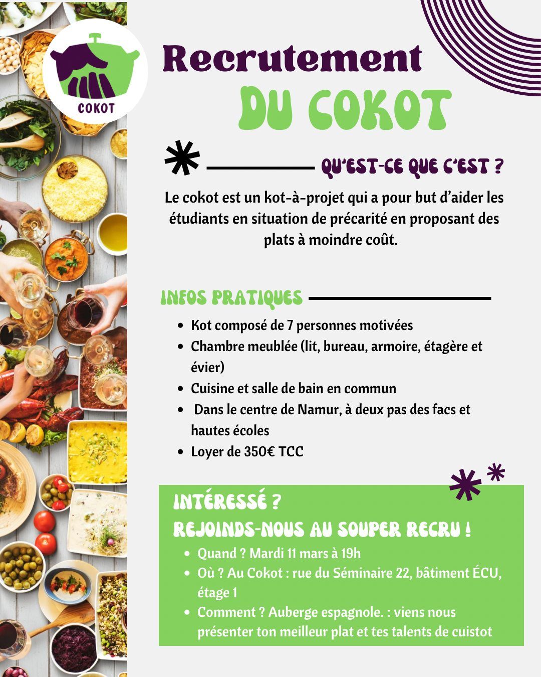 Recrutement du Cokot