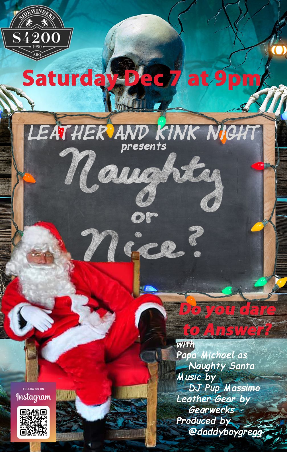 Naughty or Nice? - December 7 Leather and Kink Night at Sidewinders