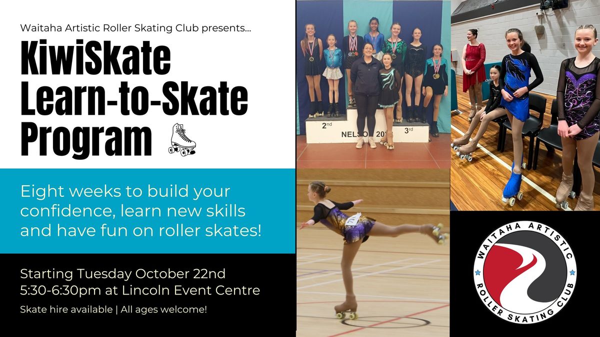 KiwiSkate "Learn-to-Skate" with the Waitaha Artistic Roller Skating Club